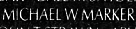 Marker's name engraved in the Wall